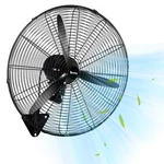 26" Oscillating High Velocity Industrial Wall Mounted Heavy Duty Shop Fan, Black. Fixed Price $69.89.