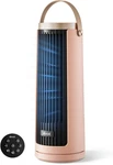 Quiet Tower Fan, Bladeless Oscillating Desk W/ Remote, 5 Speeds, 12H Timer. Fixed Price $70.99.