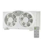 Holmes 9 Digital Window Fan, 3-SPEED, Twin Blade, Reversible Airflow, Remote,. Fixed Price $65.66.