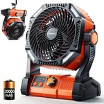 Camping Led Fan With Light, 40000M Rechargeable Battery Powered Outdoor Tent .... Fixed Price $49.72.