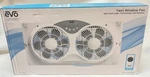 Evo 25 In. 3-SPEED Twin Window Fan White With Remote WF175 Brand New. Fixed Price $39.99.