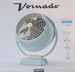 Vornado Jr Air Circulator Fan Dull Teal. Durable Metal, Moves Up 50 Feet. Fixed Price $135.00.