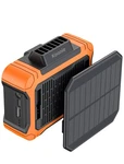 Koonie 10000MAH Waist Clip Fan With Solar Panel, 30H Working Portable, Orange. Fixed Price $45.06.