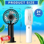 Tujoe 24PC Mini Handheld Fan Usb Rechargeable 3 Speed White Black. Fixed Price $83.99.