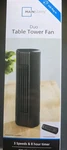 Mainstays Duo Mini 12" Tower Fan With Oscillation And Timer 3 Speeds Black. Fixed Price $19.99.