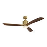 Kichler Ridley Ii 52" Natural Brass Cherry Blades Led Ceiling Fan Light Wall Con. Fixed Price $279.92.