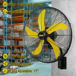 20" Oscillating Wall Fan, 4800 Cfm High Velocity Industrial Heavy Duty Shop Fans. Fixed Price $128.99.