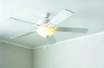 New Mainstays 52" Dual Mount Ceiling Fan With Light Kit, White 17812. Fixed Price $79.99.