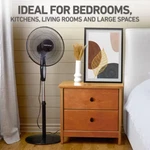 Hampton Bay 16 In. 3 Speed Digital Oscillating Standing Fan With Adjustable New. Fixed Price $56.12.