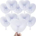 Bestage 60 Pack Folding Handheld Fans Paper White Wedding Round Shaped Accord.... Fixed Price $33.78.