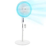 Vie Air 16 In. 3 Speed Oscillating Stand Fan With Remote Control White. Fixed Price $47.39.