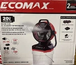 Ecomax 12" Ac/dc Bucket Top Misting Fan 20V Cordless Plug-in. Fixed Price $169.99.