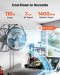 Vevor Wall Fan, 20 Mounted Hanging With Mist, IP44-RATED Prote. Fixed Price $113.90.