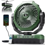 Portable Camping Fan 3-IN-1 Rechargeable Led Light Remote Green FA-GY03 Frizcol. Fixed Price $51.99.