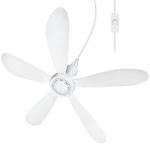 Scooyeees 28" Ac 110V Portable Ceiling Fan With On/off Switch, Large, White. Fixed Price $42.71.