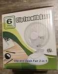 6 Inch Clip Fan With Base 2 1 And Desk Ctp - Intertek. Fixed Price $10.85.