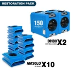 Mounto Air Mover Dehu Water Damage Restoration Combo Package 2X DH80 10X AM30LO. Fixed Price $2899.00.