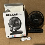 Beskar Small Clip Fan, 3 Speeds Usb With Strong Airflow, & Desk. Fixed Price $5.00.