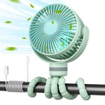 Portable Stroller Fan 8000MAH 27H Battery Life 360 Rotate Led Night Light Speed. Fixed Price $51.99.