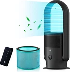 Bladeless Tower Fan & Air Purifier, 90 Oscillation, Remote, 8H Timer, Black. Fixed Price $180.99.