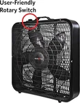 FBF22BK 20" Box Fan, Bla. Fixed Price $55.99.