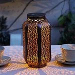 Led Solar Light Hanging Lantern Retro Iron Art Decorative Vi. Fixed Price $38.99.