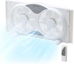 Comfort Zone 9" Twin Window Fan Reversible Airflow 3 Speed Remote Control White. Fixed Price $73.99.