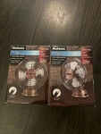 2X Holmes Heritage Mini Usb Desk Fan 4 Inch Metal Retro Copper Tilt Head Compact. Fixed Price $27.95.