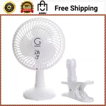 Genesis Clip Fan Top Convertible 6IN Adjustable Quiet 2 Speed White. Fixed Price $11.99.