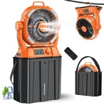 Portable Misting Fan With 6L Bucket 20000MAH Rechargeable Outdoor Mister. Fixed Price $54.94.