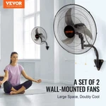 Wall Mount Fan Pcs 20 Inch Oscillating 3SPEED High Velocity Max 4000. Fixed Price $141.84.