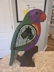 Deco Breeze Parrot Fan 20" Tall Model DBF0110 Works Great. Fixed Price $25.00.