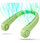 Useeshine Portable Neck Fan, RECHARGEABLE,3 Speeds Operated Adjustable - Green. Fixed Price $32.33.