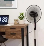 New Hampton Bay 16 In. 3 Speed Digital Oscillating Standing Fan With Adjustable.. Fixed Price $33.66.