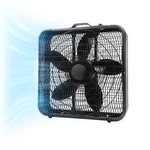 Comfort Zone Box Floor Fan Home, 20 Inches, 3-SPEEDS Carry Handle, Black. Fixed Price $44.00.