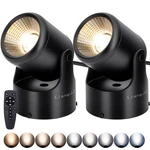 Liangjj Pack 12W Led Spot Lights Indoor With Timer, Remote, Stepless Adjust.... Fixed Price $46.60.