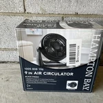 Hampton Bay High Velocity 9 In. Air Circulator Personal Fan - 3 Speed Black. Fixed Price $25.00.
