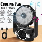 Rechargeable Portable Camping Fan Built Bluetooth Speaker Usb Fm/am/sw Radio. Fixed Price $26.36.
