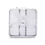 20 In. 3 Fan Speed Box White With Carrying Handle, Rotary Knob Recess. Fixed Price $35.74.