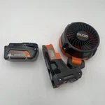 Ridgid R860723B 18V Brushless Cordless Magnetic Clamp Fan W/ 4AH Max Battery. Fixed Price $79.99.