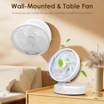 Rechargeable Battery Operated Desk Fan W/ 90 Foldable Ultra Quiet 4 Speeds Light. Fixed Price $21.54.