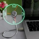 Onxe Led Usb Clock Fan With Real Time Display Function,stocking Silver. Fixed Price $26.05.