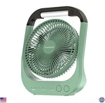 Portable Rechargeable Fan With Led Light, 8-INCH Usb, Quiet For Home & Camping. Fixed Price $56.44.