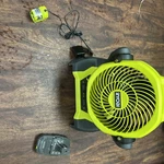 Ryobi One+ 18V 7-1/2 In. Bucket Top Fan Kit Misting Motor Broken Doesn't Spray. Fixed Price $34.50.