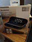 Brookstone Desk Led Alarm Clock 15W Wireless Charger For Iphone. Fixed Price $17.00.