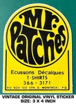 Mr. Patches Ecussons Decalques T-shirts Vintage Original Vinyl Sticker. Fixed Price $6.51.
