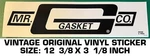Mr. Gasket Co. - Vintage Original Vinyl Decal Sticker Nhra Racing. Fixed Price $9.40.