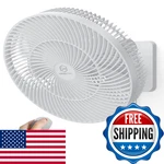 Shinebella 12 Inch Oscillating Wall Mount Fan Remote Timer 4-SPEED Quiet Indoor. Fixed Price $104.58.