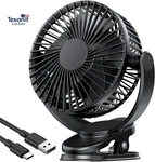 Rechargeable Clip-on Usb Desk Fan, 3 Speeds, 5000MAH Battery, 720ROTATION, Sturd. Fixed Price $36.28.