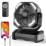Camping Fan 20000MAH Rechargeable Cordless Oscillating Light Remote Addacc Auto. Fixed Price $89.99.